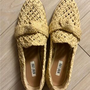 Bibi Lou Woven Raffia Loafers